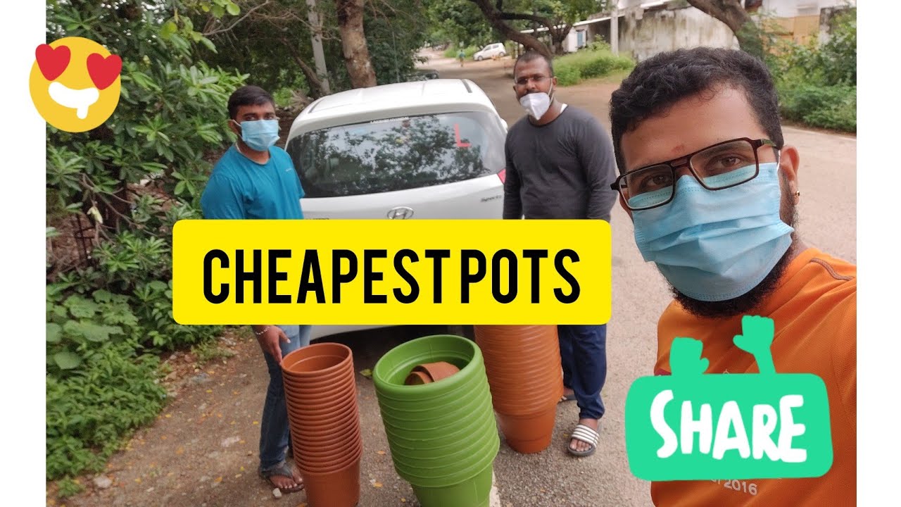 Cheapest pots for plants in Hyderabad YouTube