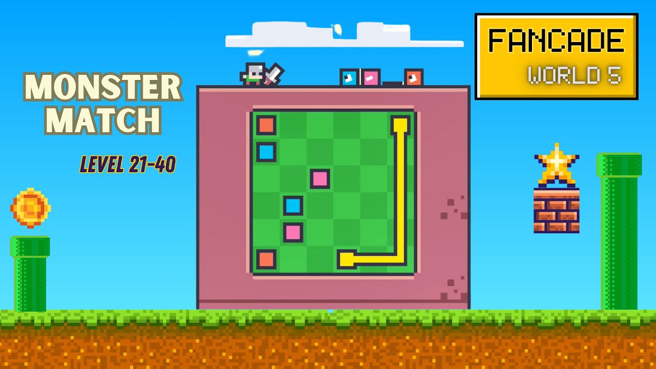Fancade World 5 Monster Match Level 21-40