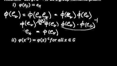 Group Homomorphisms