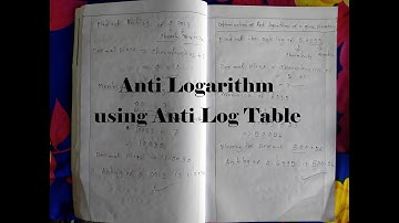 Determination of Anti Logarithm of a given negative or positive number using Anti Log table