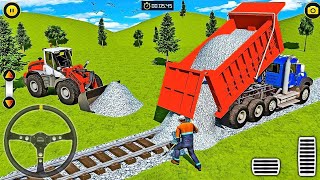Railway Road Construction Simulator 🚧 Excavator Jcb Driving Game - Android Gameplay  screenshot 2