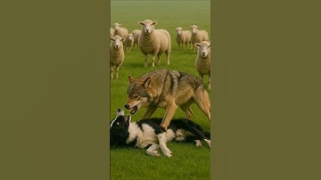 sheep protecting dogs from wolves #shorts #dog #wolf #funny