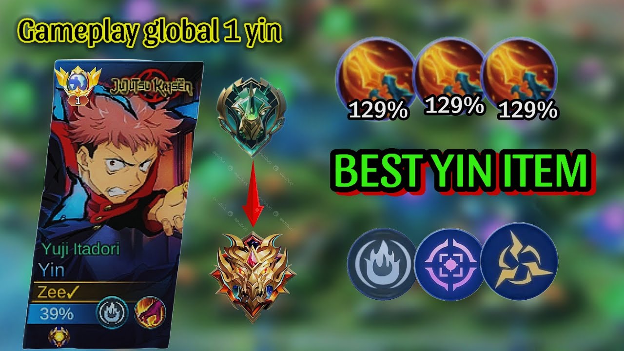 New Yin solo rank gameplay.!! update build terbaru yin dijamin one shot ...