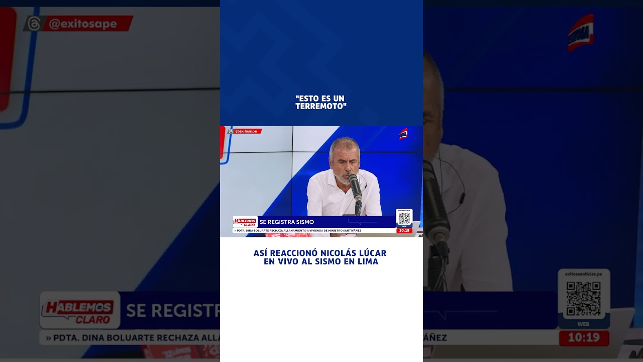 🔴🔵"Esto es terremoto": Así reaccionó Nicolás Lúcar EN VIVO al fuerte sismo en Lima