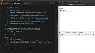 Web Component Tutorial, Dropdown - Web Component Essentials