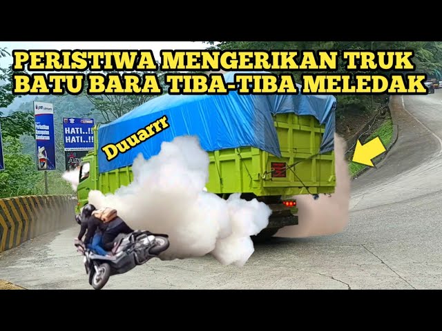 PERISTIWA MENGERIKAN TRUK BATU BARA TIBA-TIBA MELEDAK class=