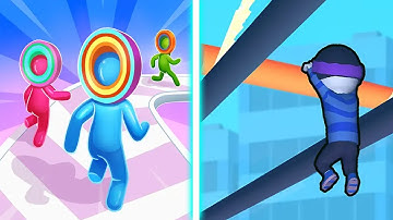 Layer Man 3D Vs Roof Rails - Max All Levels Game , Satisfying Mobile games Walkthrough