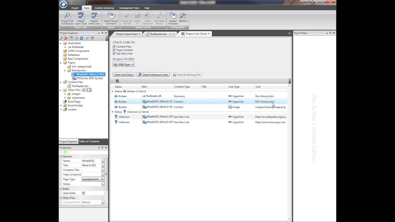 Introduction to the Project Link Verifier in Document! X and HelpStudio ...