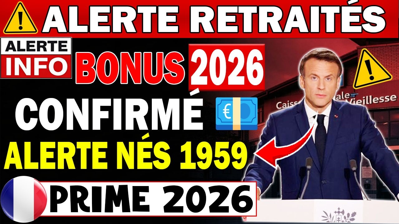 🚨 Retraités Avant 1959 : Prime Exceptionnelle Confirmée en 2026 ? Annonce Officielle