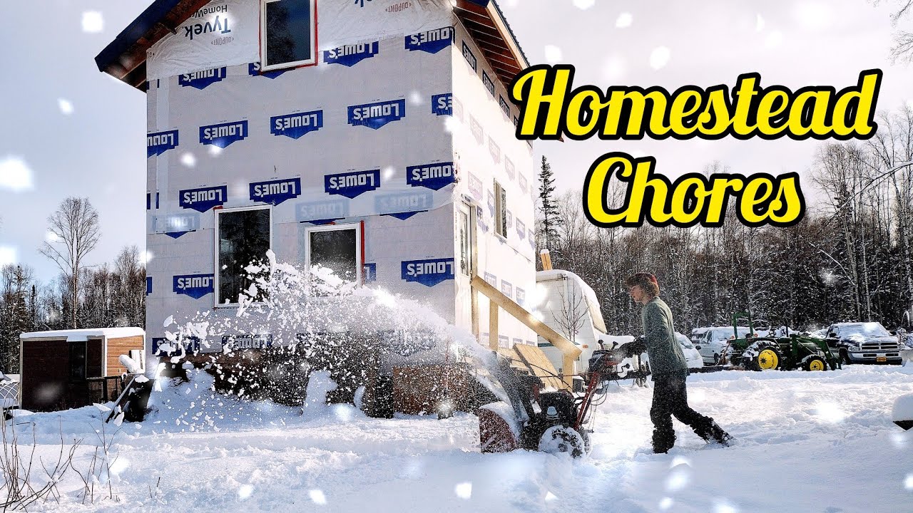 Off-Grid Winter Survival: Snow Removal at Our Remote Cabin - YouTube