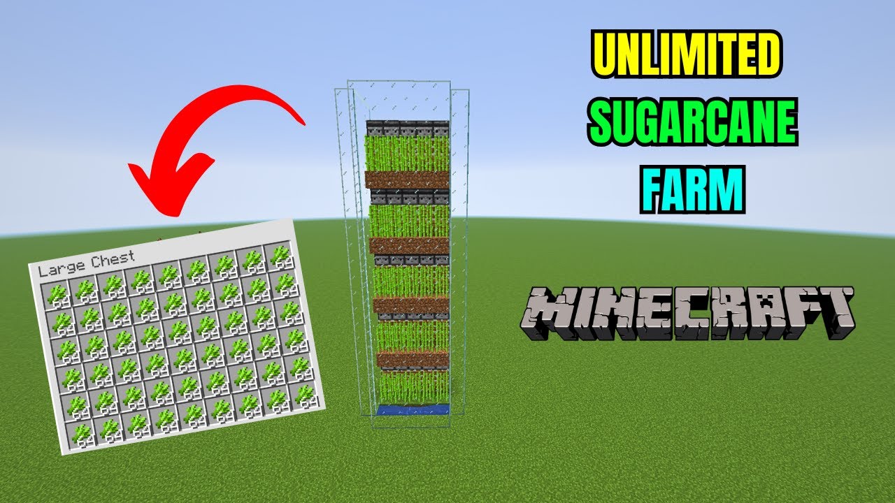 HOW TO MAKE AUTOMATIC SUGARCANE FARM | MINECRAFT GAMEPLAY | DEMONATION ...