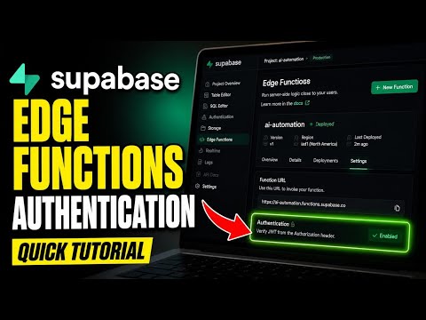 How to authenticate with Supabase Edge Functions for AI automation APIs - Quick Tutorial