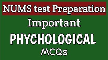 Nums phychologcal test | nums entry test 2021 | 50 Important MCQs  #edu4all