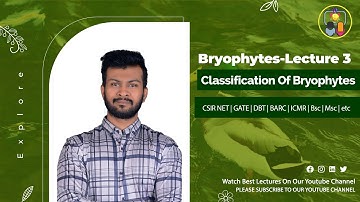 Classification Of Bryophytes | Bryophytes Lecture-3 | Diversity | By Shantanu Kolhe