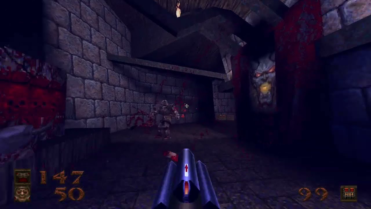 Quake Dissolution of Eternity - R1M6: Temple of Pain - ALL Kills & Secrets - Nightmare 100%