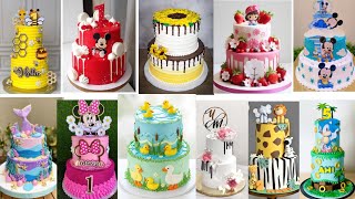 Trending 2 tier Kids Birthday cake designs🎂Baby boy, girl#birthday#cakedecorating ideas, Photos#cake