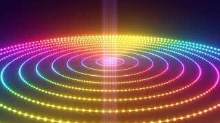 Abstract Rotating Rainbow Spectrum Rings Glowing Future Neon Lights 4K Moving Wallpaper Background screenshot 4