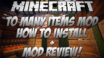 Minecraft 1.8 Too Many Items Mod Review + How To Install w/ Download!