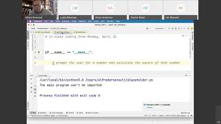 CMSC 201 Section 40 Lecture 20210426 2000 1