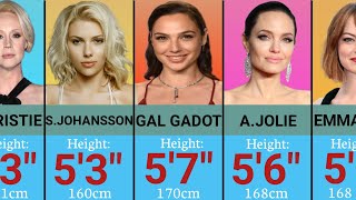 Top 50 Height comparison of hollywood actresses | Shortest to Tallest Actresses