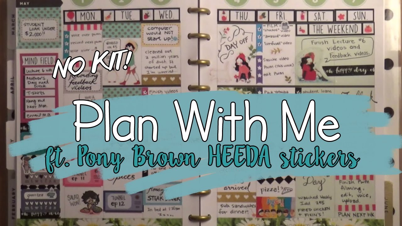 Plan With Me - Heeda Stickers Again! No HP Kit Stickers