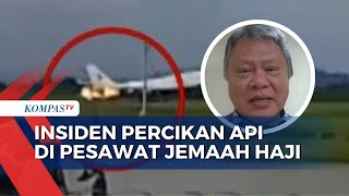 Kata Pengamat Penerbangan Terkait Munculnya Percikan Api dari Pesawat Jemaah Haji