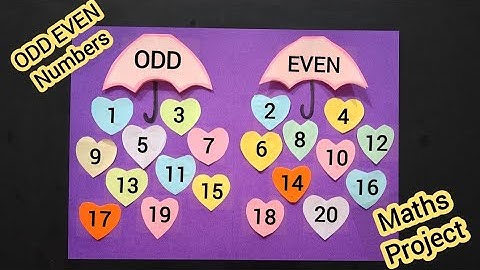 Odd And Even Number Project | Odd And Even Number TLM | Maths TLM | Primary School TLM #oddeven