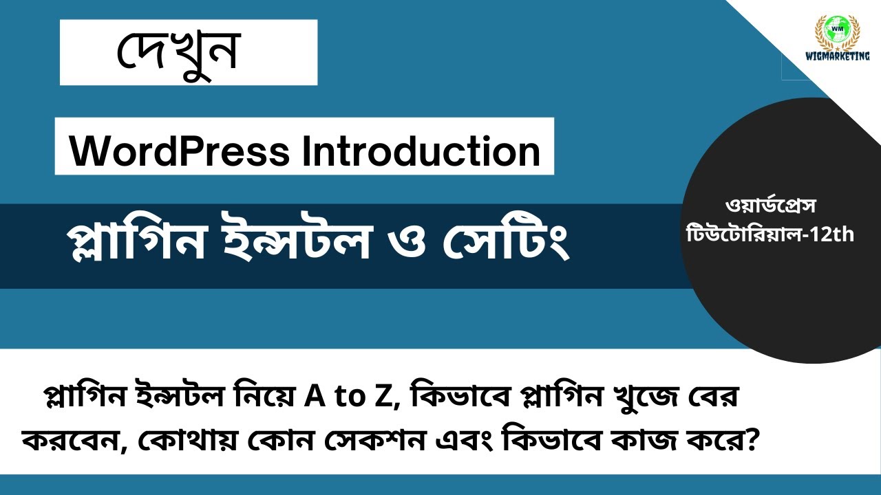 How to Install a WordPress Plugin Bangla Tutorial - YouTube
