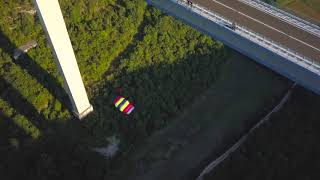 Learn to BASE jump LTBJ: Bridge Drone Course 4 2017