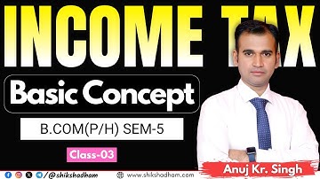 Income Tax 2025 || Calculation of Tax Rate From Old Regime || Basic Concept || BCom/BBA/Sol/Ncweb