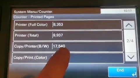 How to find the usage/meter reading on your UTAX A4 P-C3066i MFP