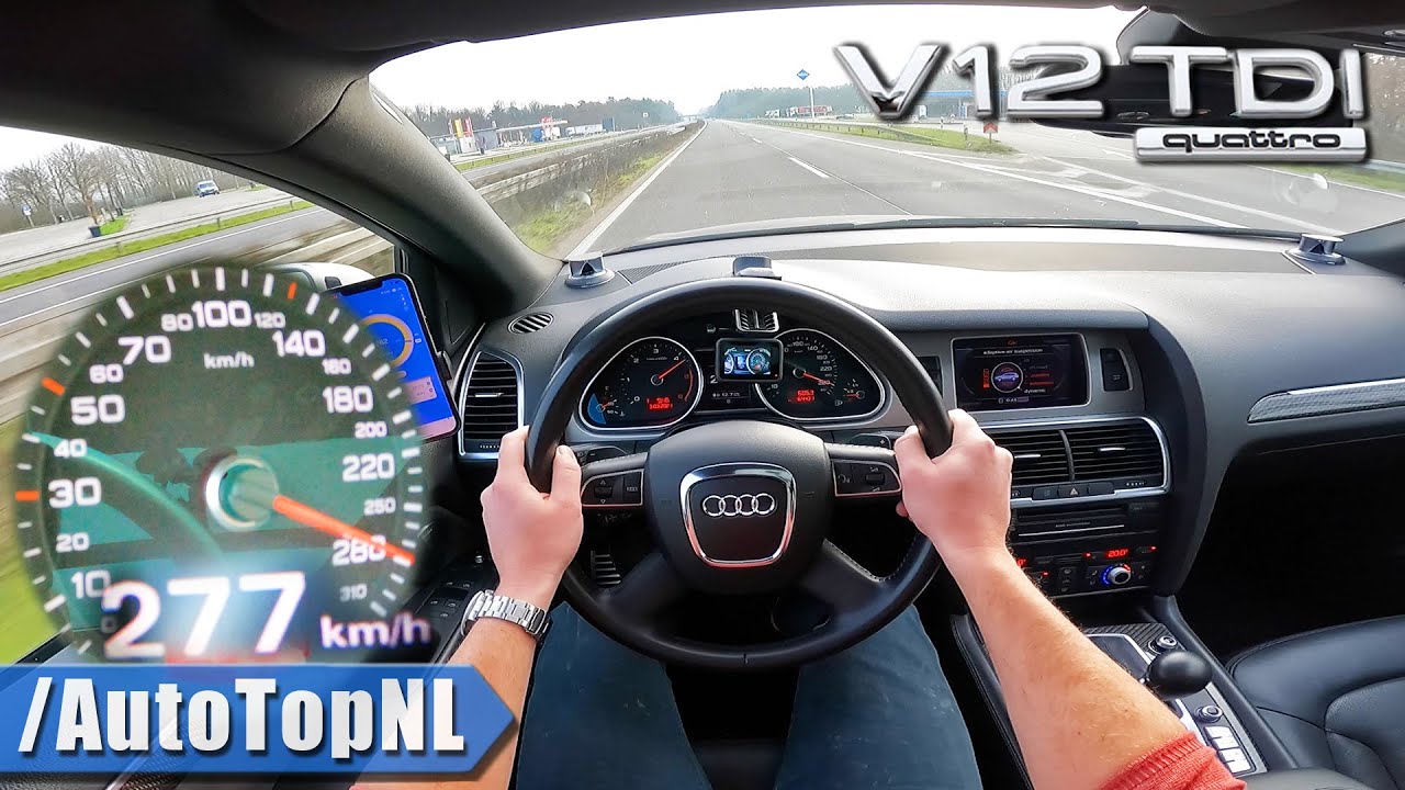 Scan Skole lærer Poleret AUDI Q7 V12 | TOP SPEED on AUTOBAHN [NO SPEED LIMIT] by AutoTopNL - YouTube