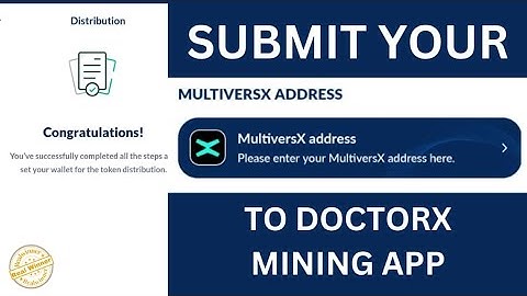 Claim Your DRX Tokens: A Step-by-Step Guide to Adding MultiversX Address to DoctorX Mining App