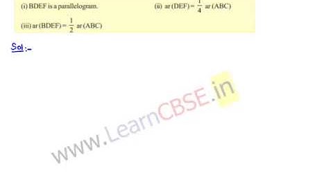 CBSE Class 9| Median of a triangle divides it into two triangles of equal areas | Word Problems