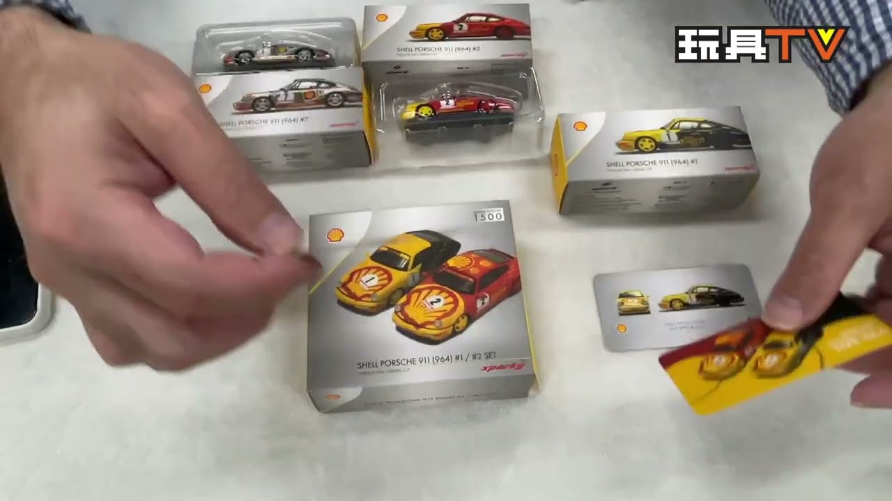 爆玩具」TINY x Sparky 1:64 Shell Porsche 911 (964) #1, #2 Set + #7