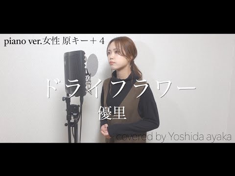 【女性キー＋４】ドライフラワー/優里(piano ver) 歌詞付きFull  covered by Yoshida Ayka