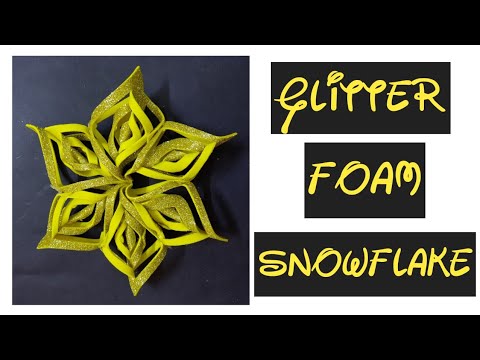 Glitter foam snowflake