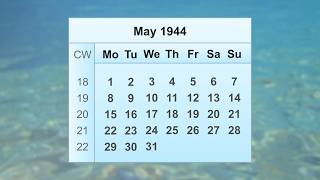 May 1944 Calendar