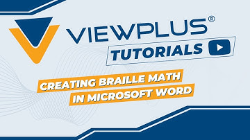 Creating Braille Math in Microsoft Word