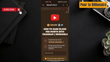 HOW TO EARN $5,000 PER MONTH WITH TELEGRAM | MEMEGIRLS | Memefi New Video Code
