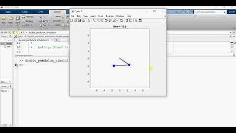 double pendulum using MATLAB m-file