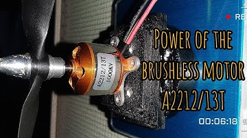 RC Brushless Motor. measure propeller thrust. A 2212/13 T Brushless motor thrust test. DC Motor test