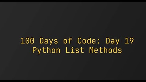 Day 19 - 100 Days of Code
