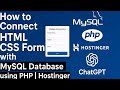 How to Connect HTML Form with MySQL Database using PHP 2025