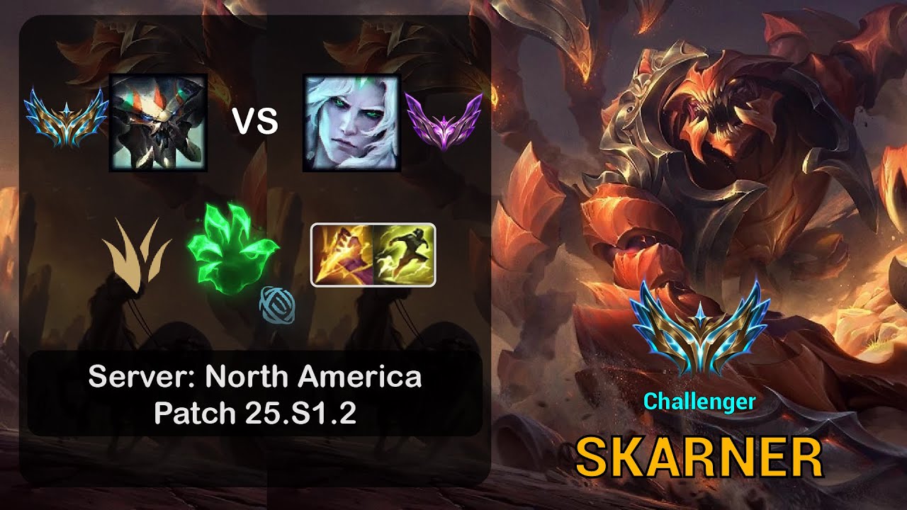 Skarner Jungle vs Viego - NA Challenger - Patch 25.S1.2