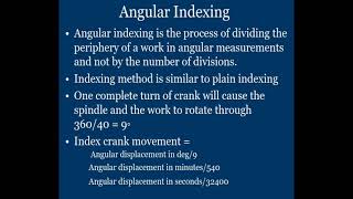 Angular indexing