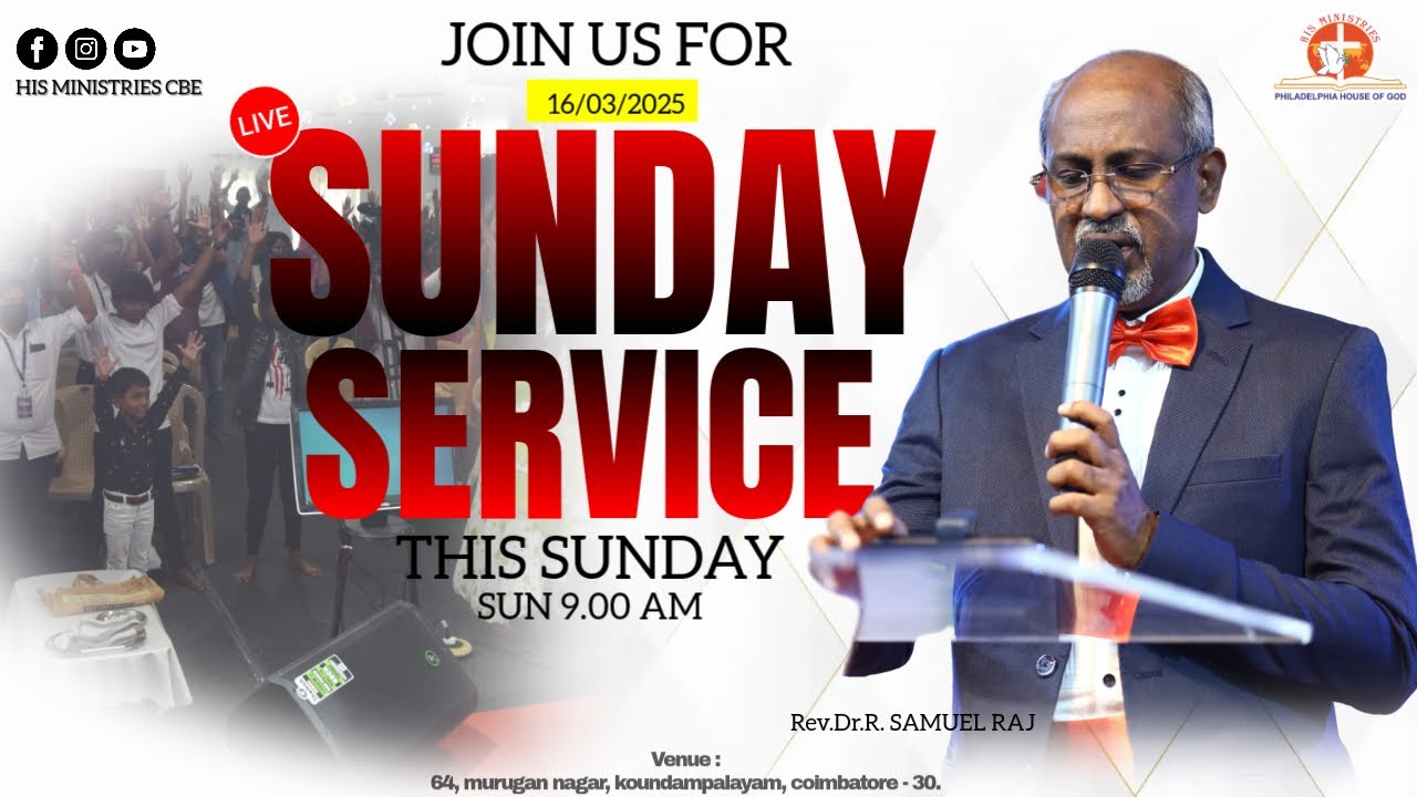 Paster Raj Samual SUNDAY WORSHIP ( 16-03-2025 ) || PR. R. SAMUEL RAJ || SPIRITUAL ...