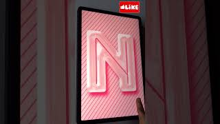 Pink Typography, pink text effect in IBIS PAINT X, style filters in IBIS PAINT X  #shorts