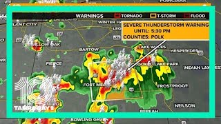 Line of storms continue to make its way through the Tampa Bay area