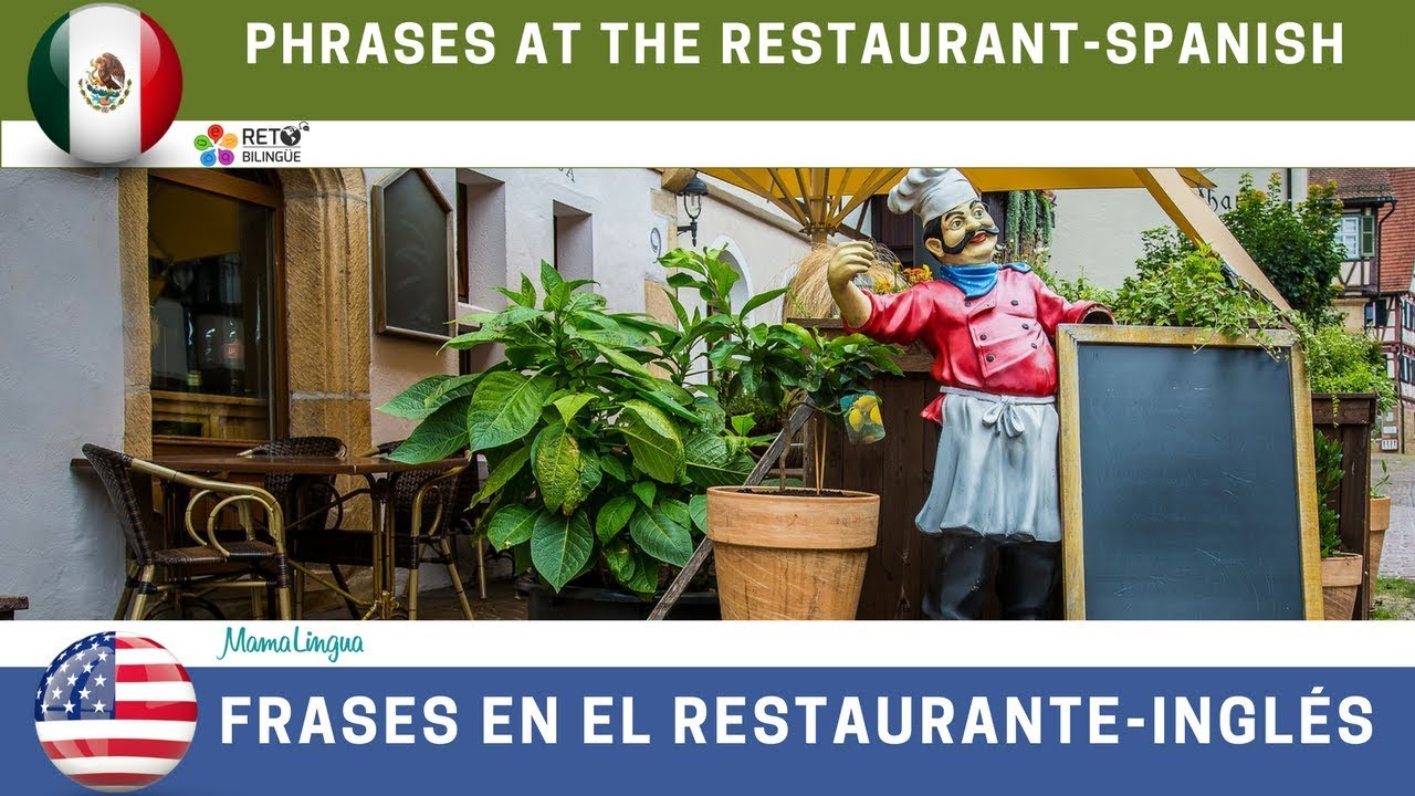 Frases En El Restaurante En Ingles Phrases At The Restaurant In Spanish